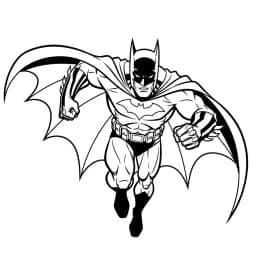 Desenhos do Batman para colorir com cenas de ação, fundo branco e traços grossos, perfeitos para imprimir e pintar