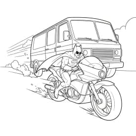 Desenhos do Batman para colorir com cenas de ação, fundo branco e traços grossos, perfeitos para imprimir e pintar