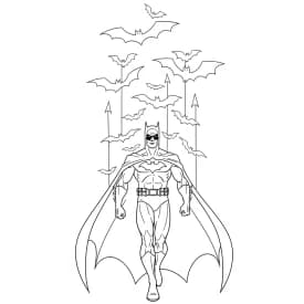 Desenhos do Batman para colorir com cenas de ação, fundo branco e traços grossos, perfeitos para imprimir e pintar