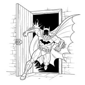 Desenhos do Batman para imprimir e colorir Desenhos do Batman para colorir com cenas de ação, fundo branco e traços grossos, perfeitos para imprimir e pintar