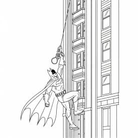 Desenhos do Batman para colorir com cenas de ação, fundo branco e traços grossos, perfeitos para imprimir e pintar