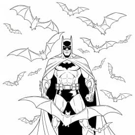 Desenhos do Batman para colorir com cenas de ação, fundo branco e traços grossos, perfeitos para imprimir e pintar