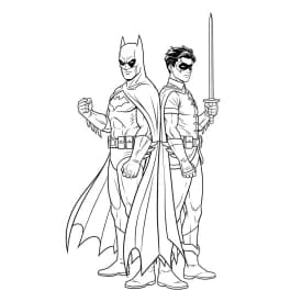 Desenhos do Batman para colorir com cenas de ação, fundo branco e traços grossos, perfeitos para imprimir e pintar