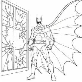 Desenhos do Batman para colorir com cenas de ação, fundo branco e traços grossos, perfeitos para imprimir e pintar