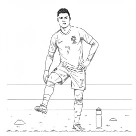 Desenhos do Cristiano Ronaldo para Imprimir e Colorir
