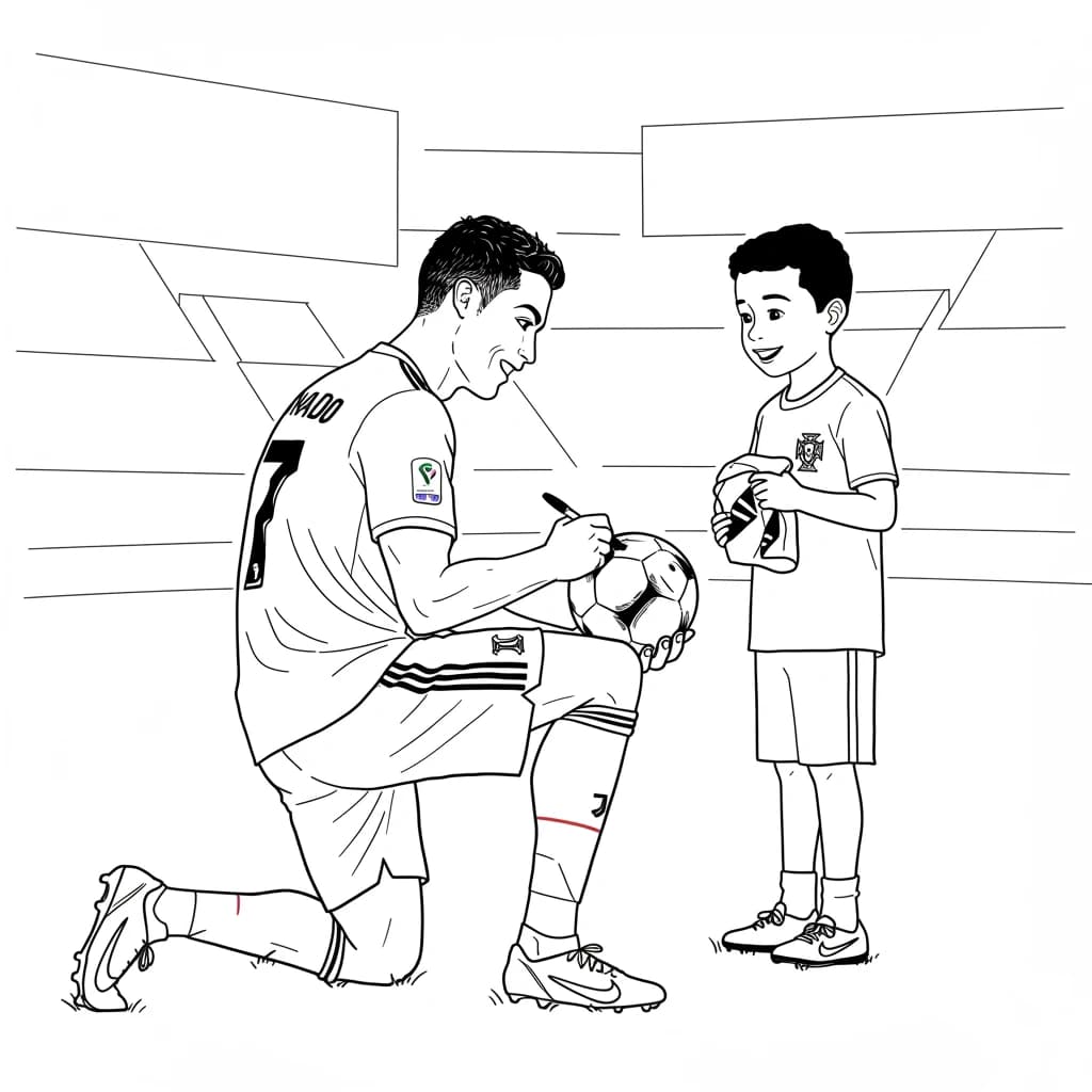 Desenhos do Cristiano Ronaldo para Imprimir e Colorir