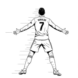 Desenhos do Cristiano Ronaldo para Imprimir e Colorir