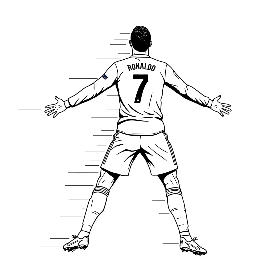 Desenhos do Cristiano Ronaldo para Imprimir e Colorir