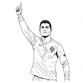 Desenhos do Cristiano Ronaldo para Imprimir e Colorir