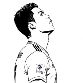 Desenhos do Cristiano Ronaldo para Imprimir e Colorir