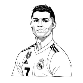Desenhos do Cristiano Ronaldo para Imprimir e Colorir