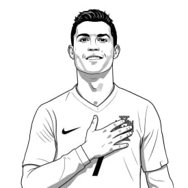 Desenhos do Cristiano Ronaldo para Imprimir e Colorir