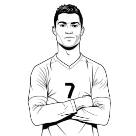 Desenhos do Cristiano Ronaldo para Imprimir e Colorir Desenhos do Cristiano Ronaldo para Imprimir e Colorir