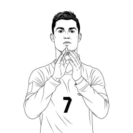 Desenhos do Cristiano Ronaldo para Imprimir e Colorir