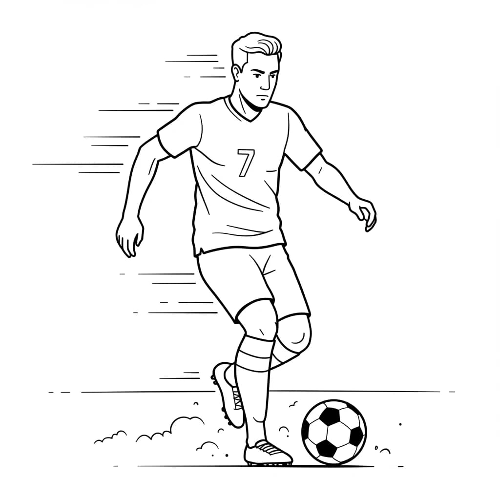 Desenhos do Cristiano Ronaldo para Imprimir e Colorir