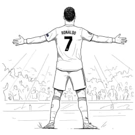Desenhos do Cristiano Ronaldo para Imprimir e Colorir