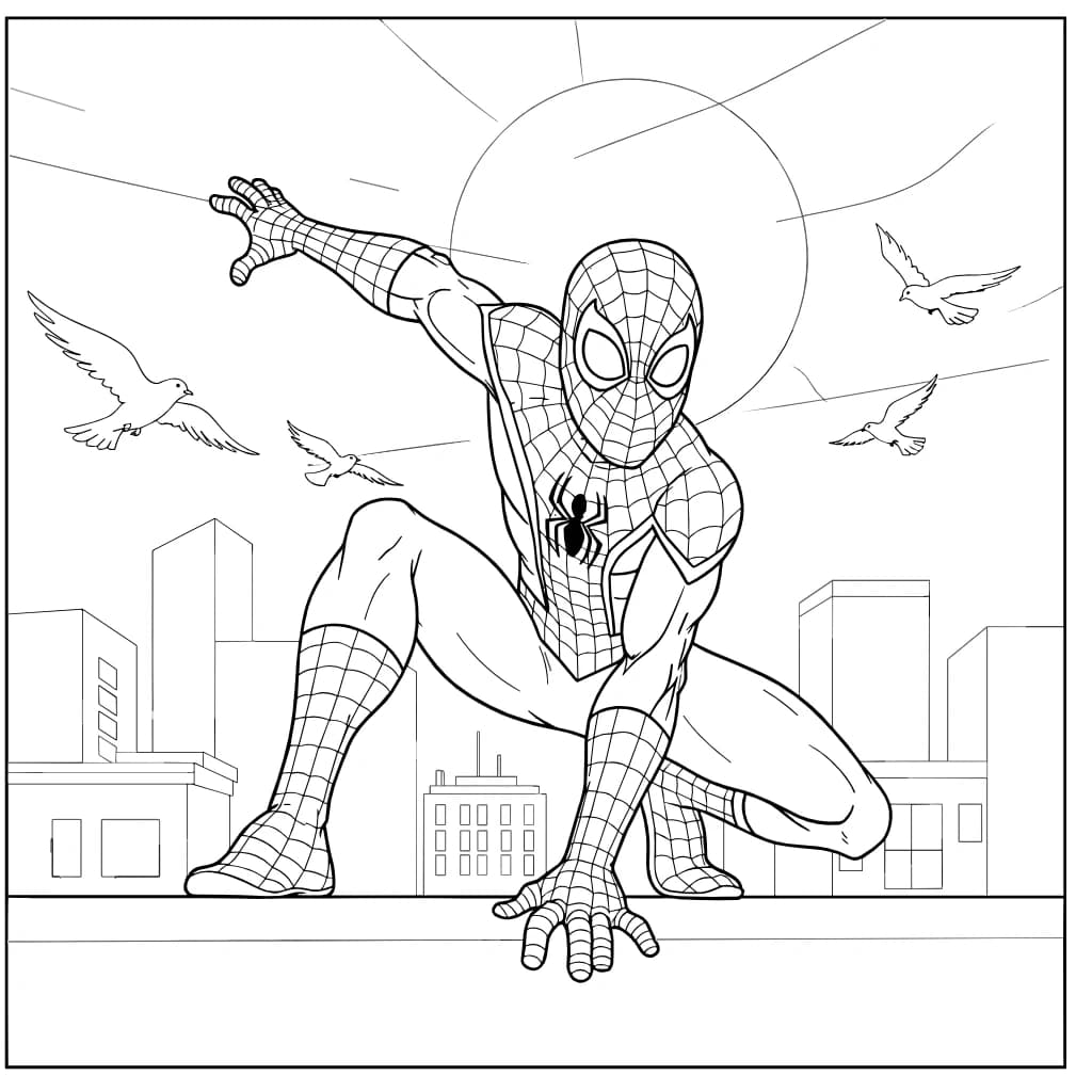 Desenhos do Homem-Aranha para Imprimir e Colorir