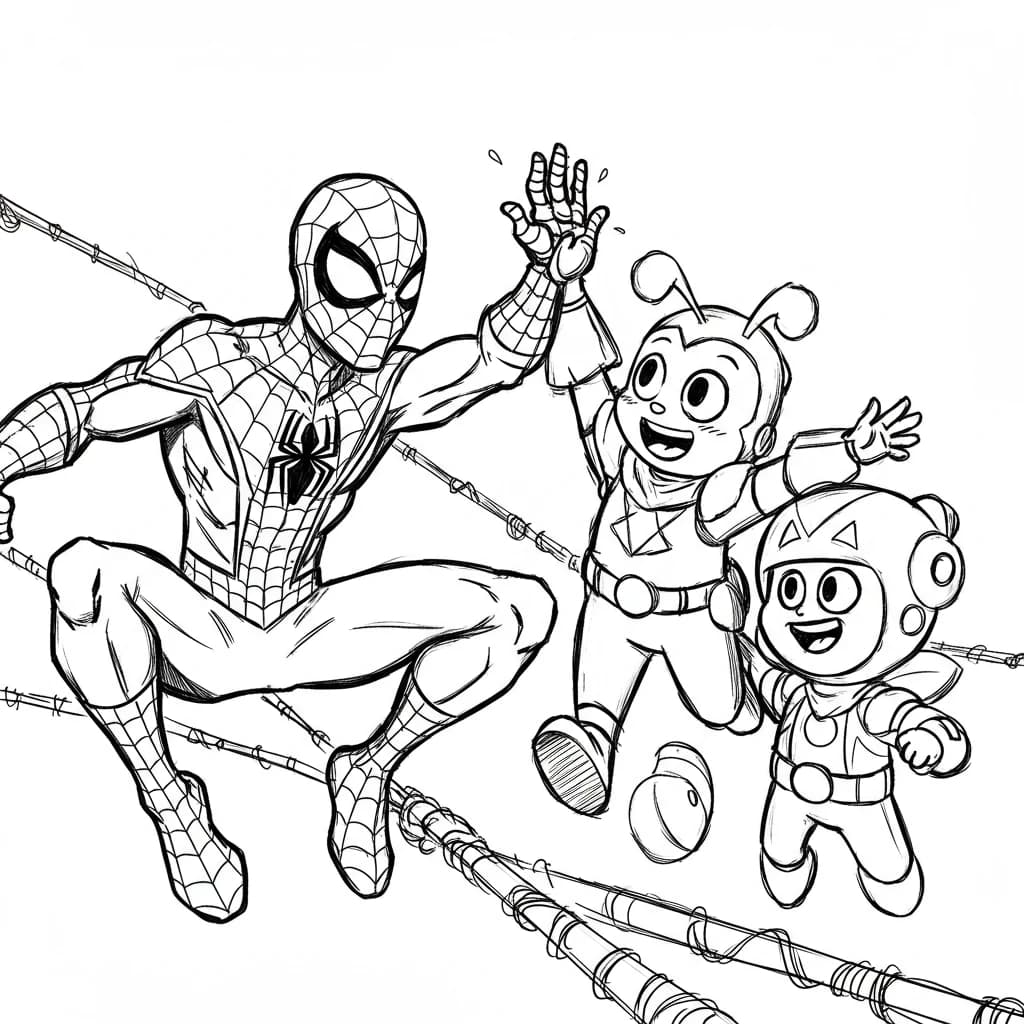 Desenhos do Homem-Aranha para Imprimir e Colorir