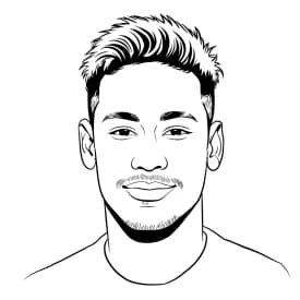 Desenhos do Neymar Jr para Colorir Desenho para colorir do Neymar Jr em estilo retrato, com fundo branco, ideal para imprimir e pintar em casa.