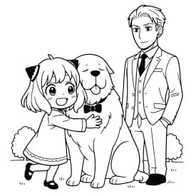 Desenhos para Colorir da Anya Esboço divertido da Anya em estilo infantil para colorir