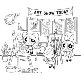 Desenhos para Colorir das Meninas Superpoderosas – Cenas Divertidas para Imprimir