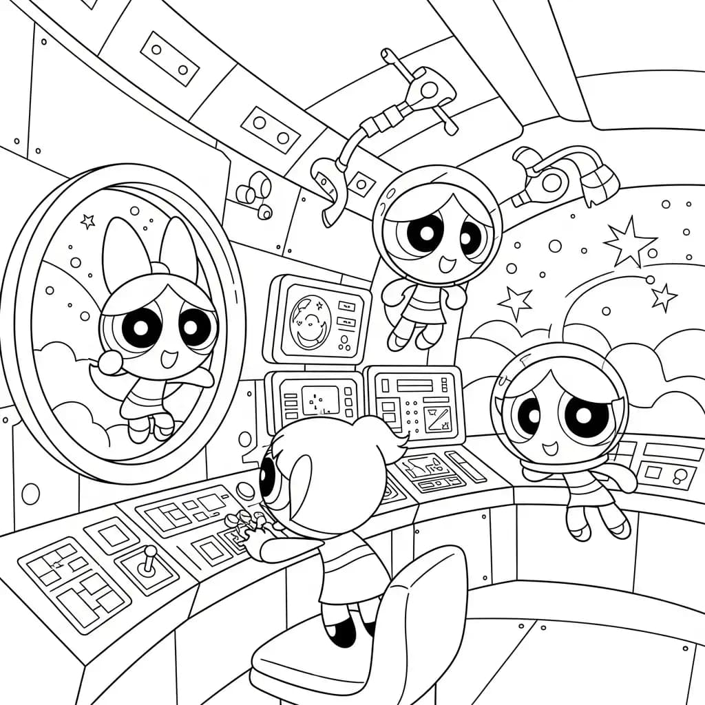 Desenhos para Colorir das Meninas Superpoderosas – Cenas Divertidas para Imprimir