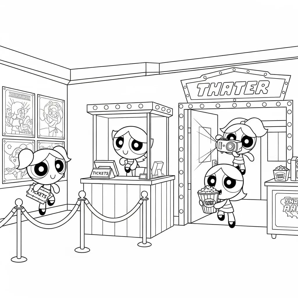 Desenhos para Colorir das Meninas Superpoderosas – Cenas Divertidas para Imprimir