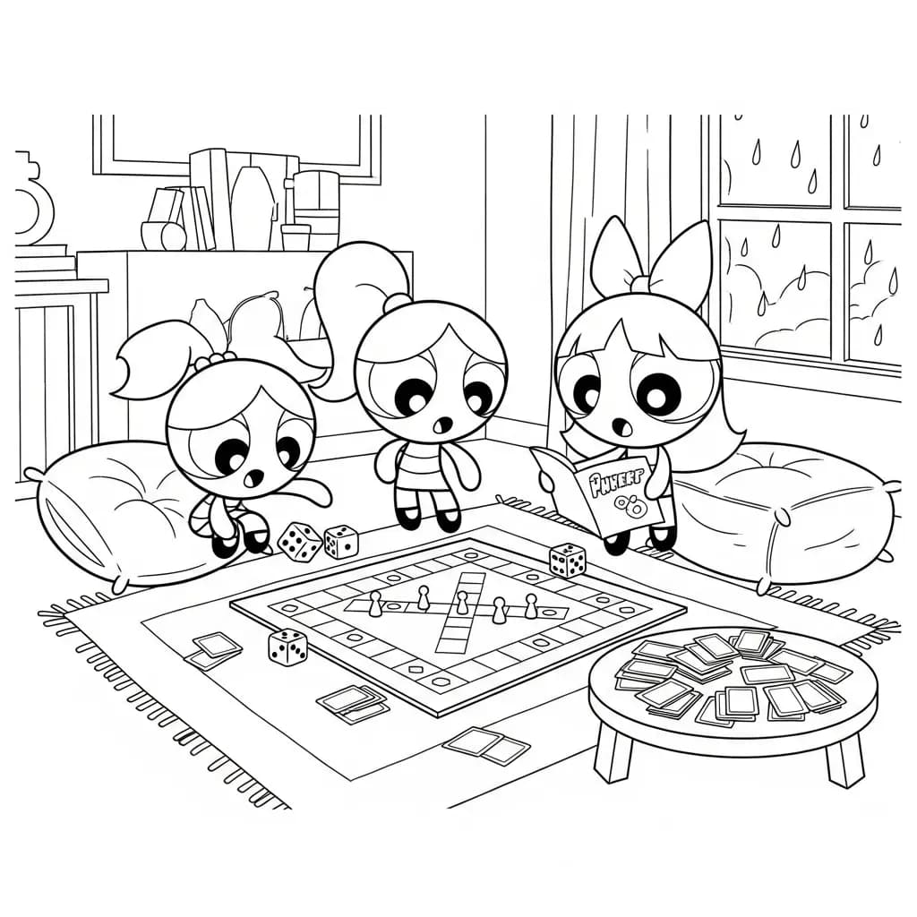 Desenhos para Colorir das Meninas Superpoderosas – Cenas Divertidas para Imprimir