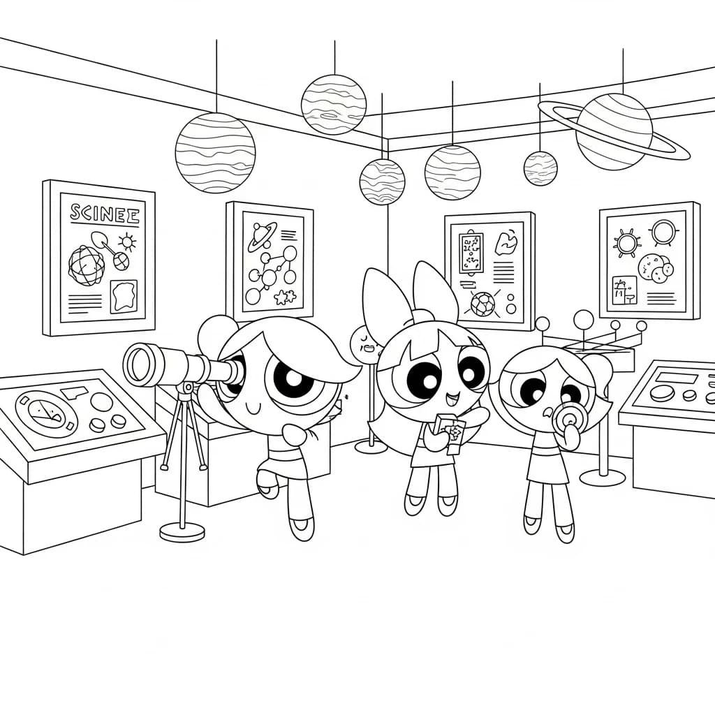 Desenhos para Colorir das Meninas Superpoderosas – Cenas Divertidas para Imprimir