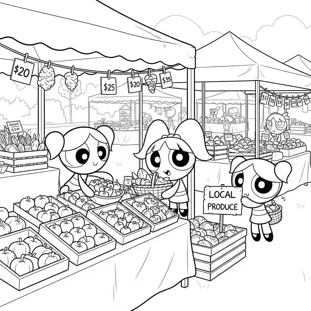 Desenhos para Colorir das Meninas Superpoderosas – Cenas Divertidas para Imprimir