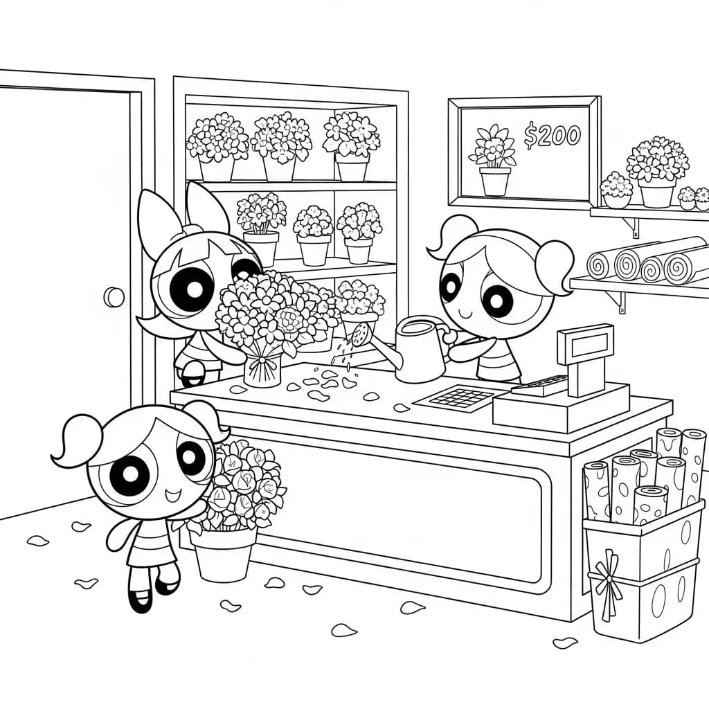 Desenhos para Colorir das Meninas Superpoderosas – Cenas Divertidas para Imprimir