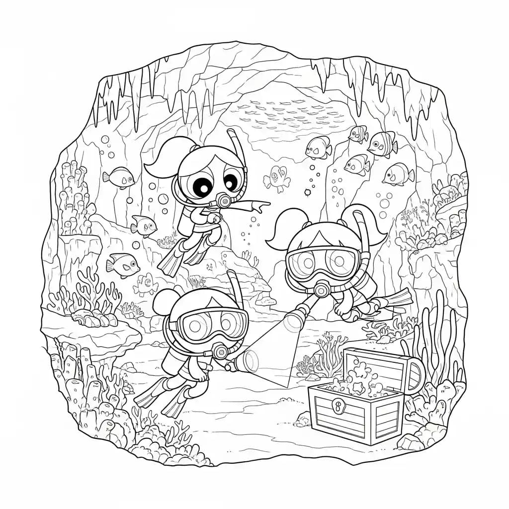 Desenhos para Colorir das Meninas Superpoderosas – Cenas Divertidas para Imprimir