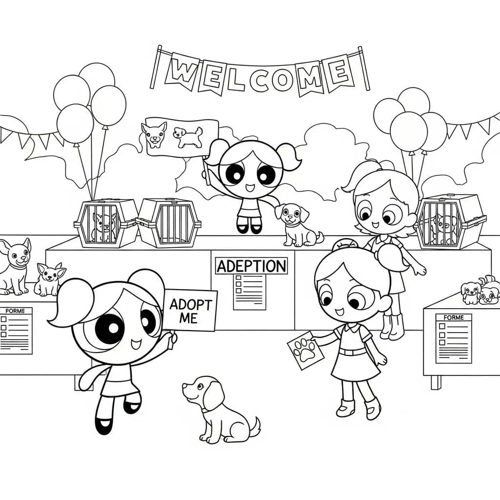 Desenhos para Colorir das Meninas Superpoderosas – Cenas Divertidas para Imprimir