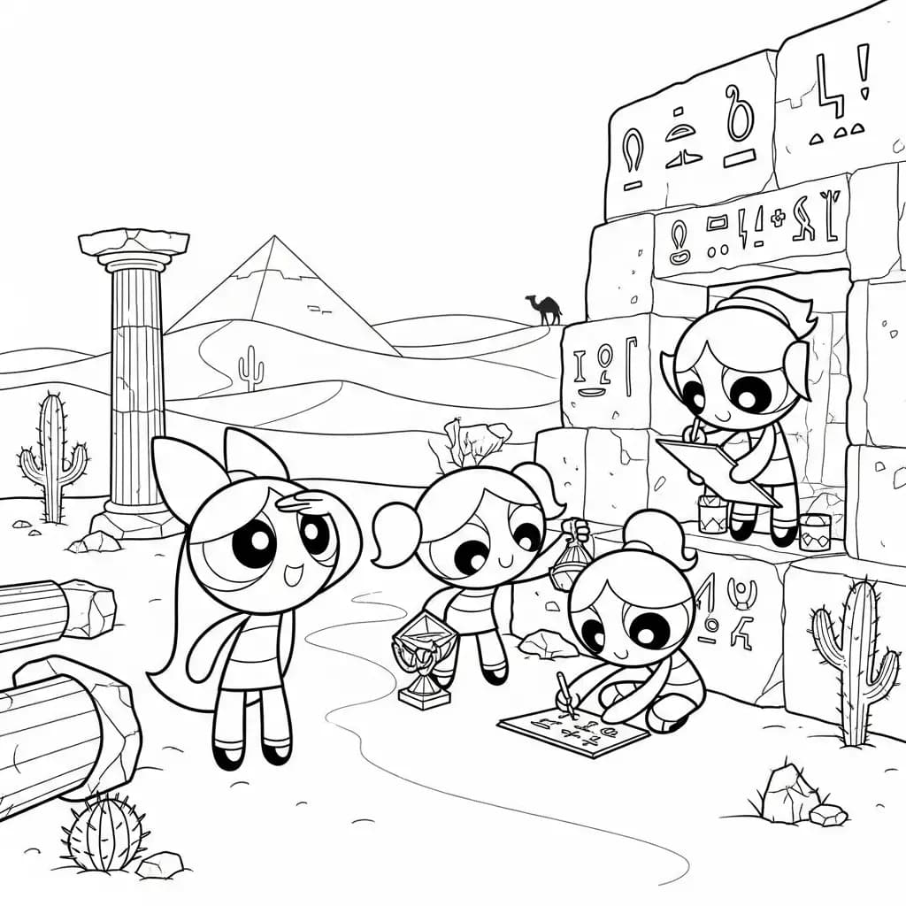 Desenhos para Colorir das Meninas Superpoderosas – Cenas Divertidas para Imprimir