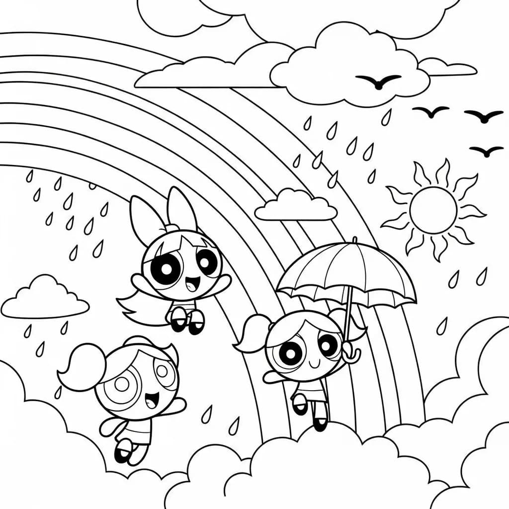 Desenhos para Colorir das Meninas Superpoderosas – Cenas Divertidas para Imprimir