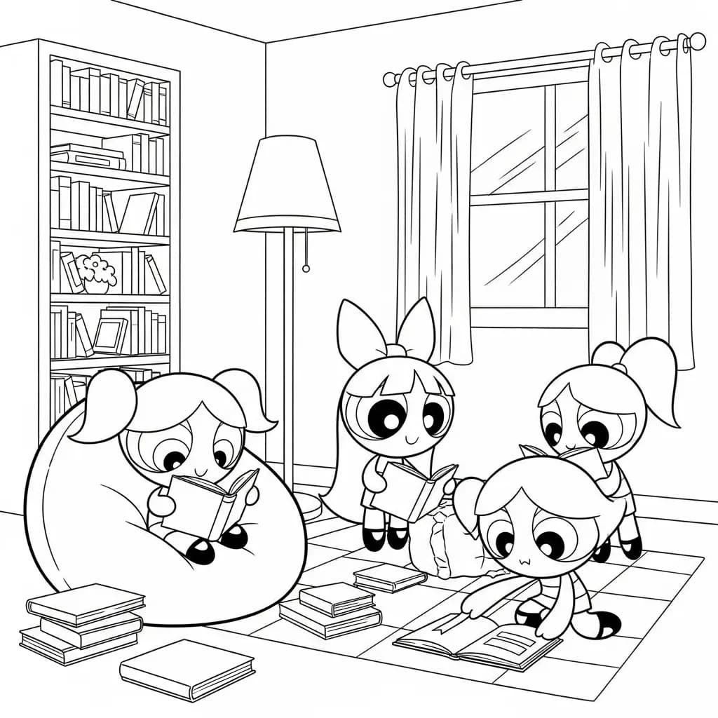 Desenhos para Colorir das Meninas Superpoderosas – Cenas Divertidas para Imprimir