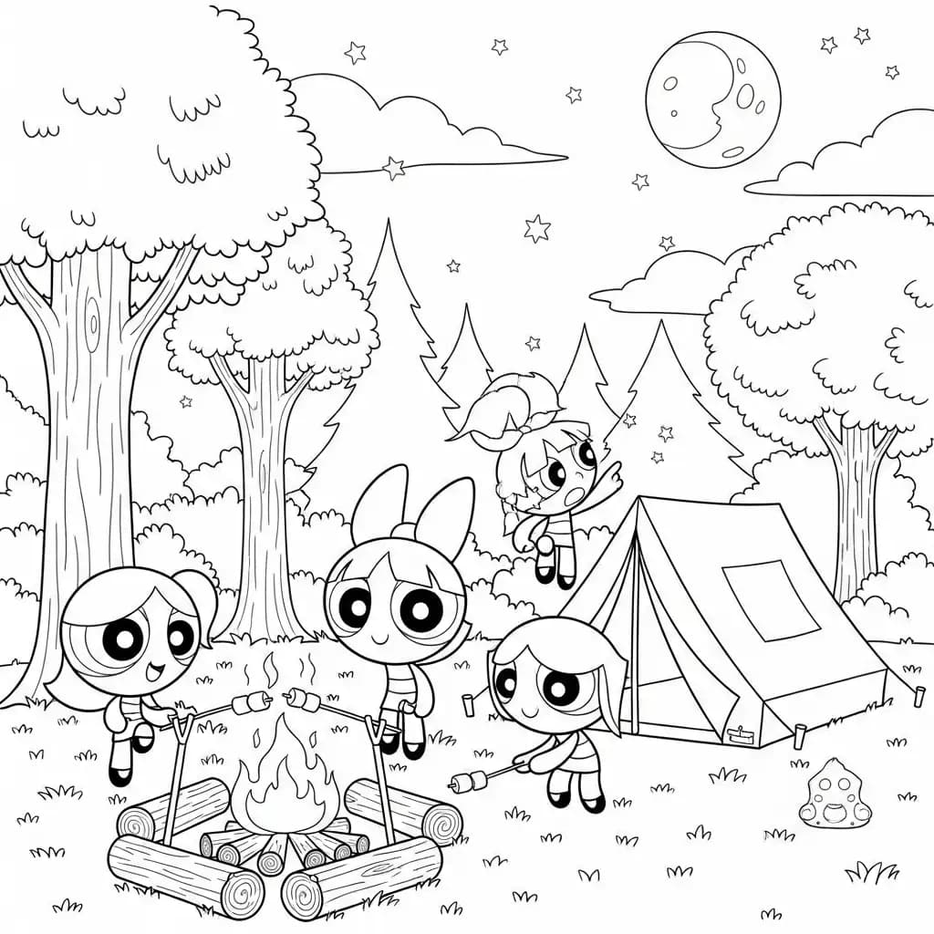 Desenhos para Colorir das Meninas Superpoderosas – Cenas Divertidas para Imprimir