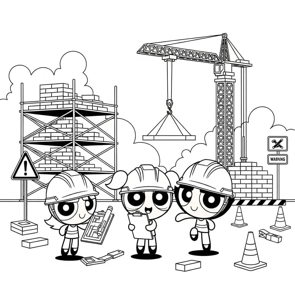 Desenhos para Colorir das Meninas Superpoderosas – Cenas Divertidas para Imprimir