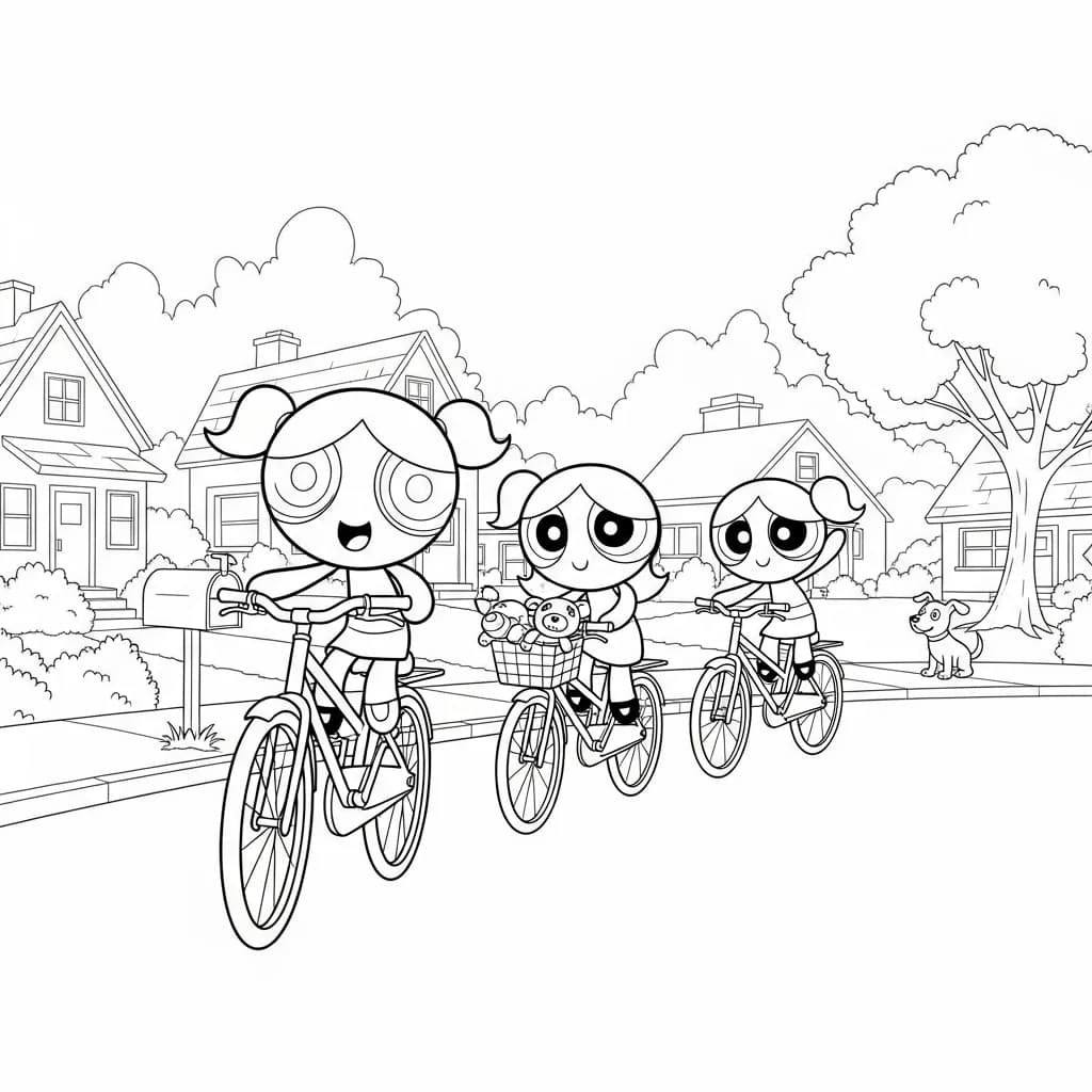 Desenhos para Colorir das Meninas Superpoderosas – Cenas Divertidas para Imprimir