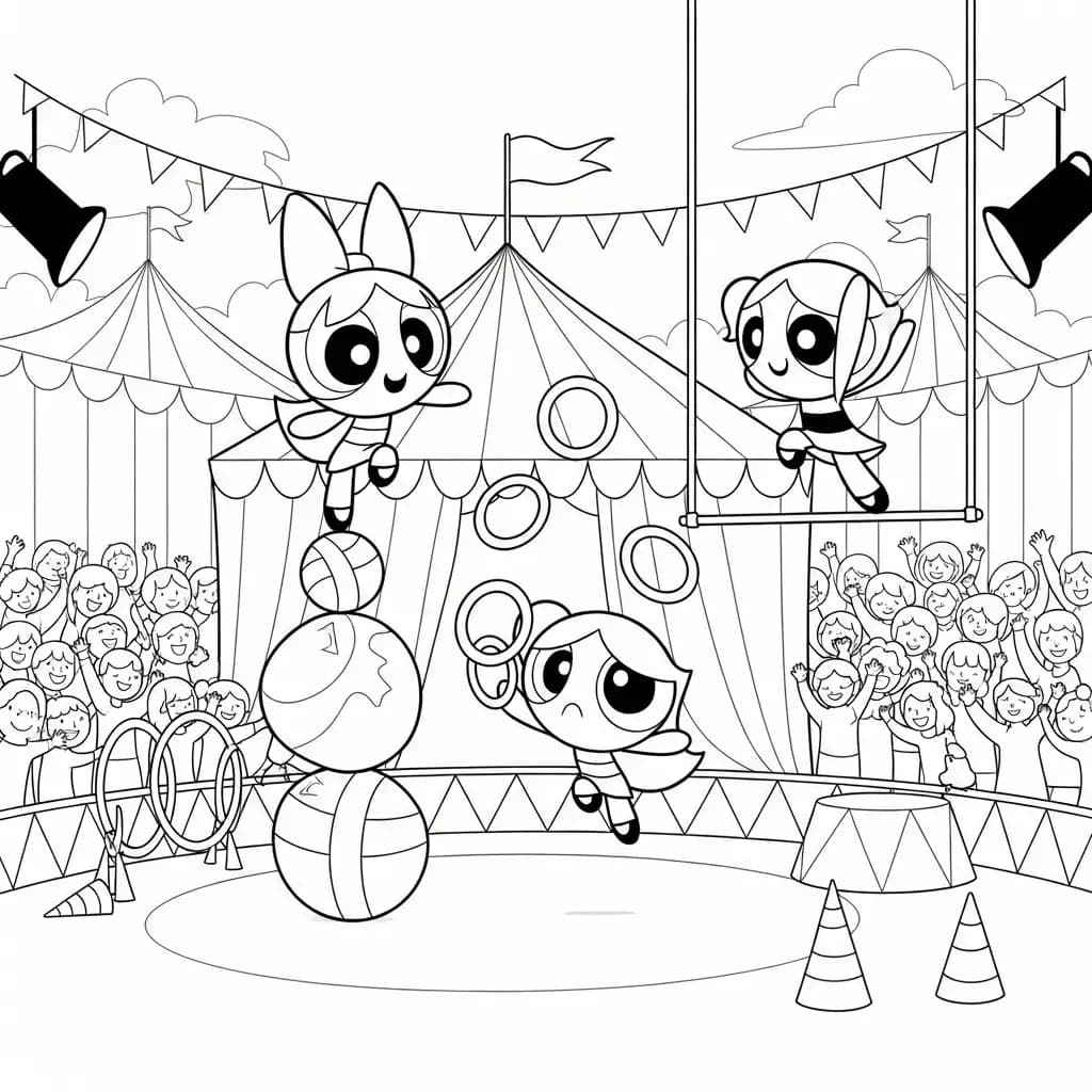 Desenhos para Colorir das Meninas Superpoderosas – Cenas Divertidas para Imprimir