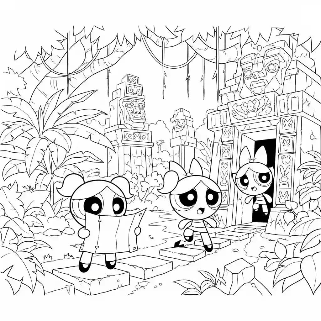 Desenhos para Colorir das Meninas Superpoderosas – Cenas Divertidas para Imprimir