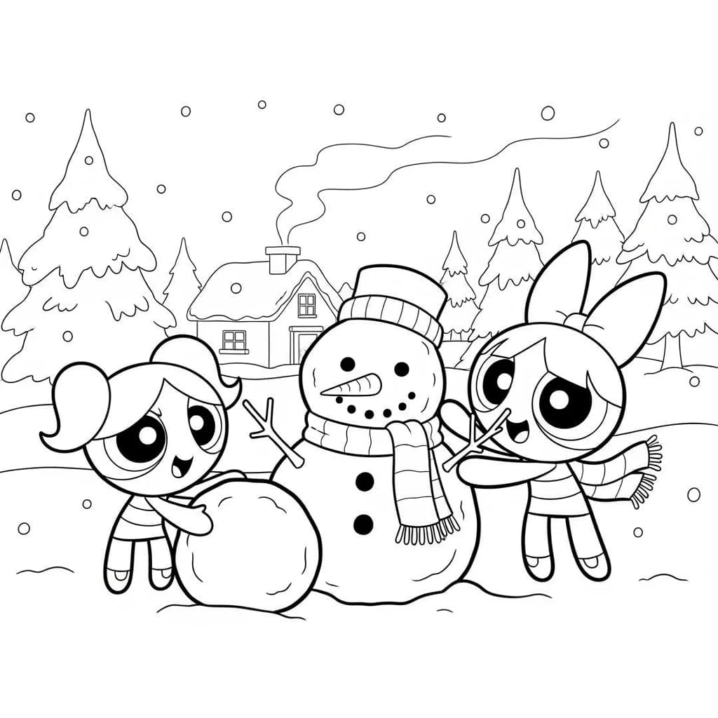 Desenhos para Colorir das Meninas Superpoderosas – Cenas Divertidas para Imprimir