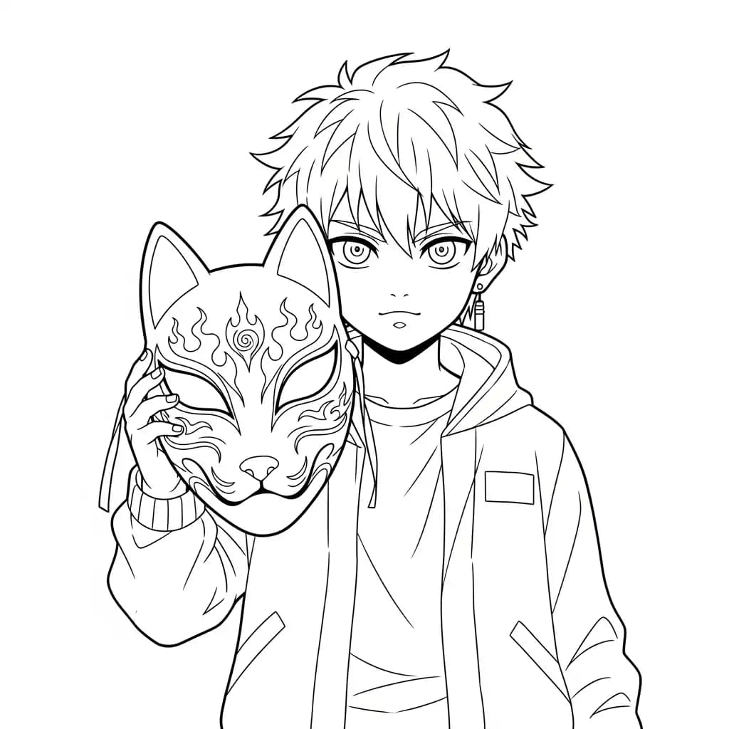 Desenho do personagem Kpop Demon Hunters para colorir