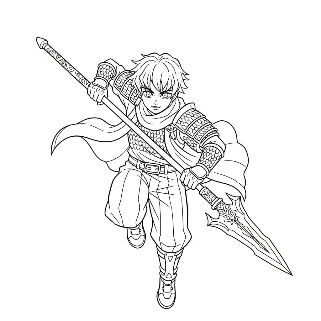 Desenho do personagem Kpop Demon Hunters para colorir