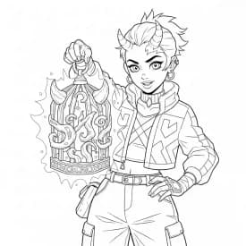 Desenho do personagem Kpop Demon Hunters para colorir