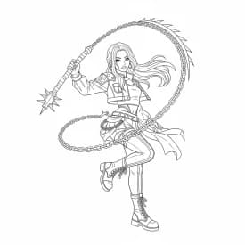 Desenho do personagem Kpop Demon Hunters para colorir