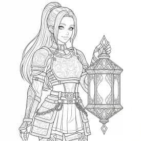 Desenho do personagem Kpop Demon Hunters para colorir