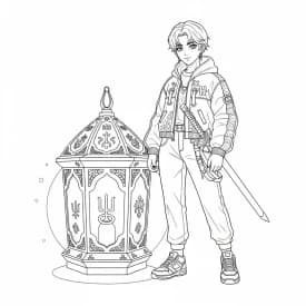 Desenho do personagem Kpop Demon Hunters para colorir