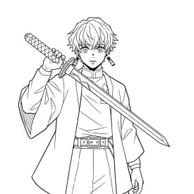 Desenho do personagem Kpop Demon Hunters para colorir