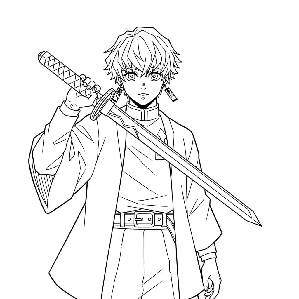 Desenho do personagem Kpop Demon Hunters para colorir